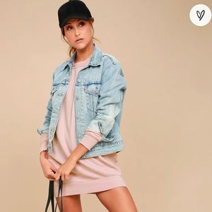 Project Social T Blush Oversized Sweatshirt Dress